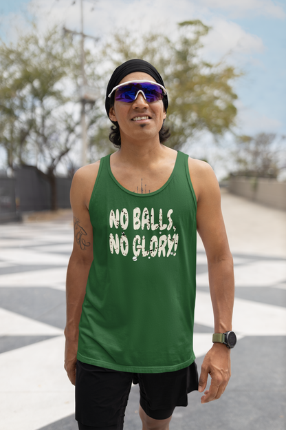 'No Balls, No Glory!' Unisex Jersey Tank.