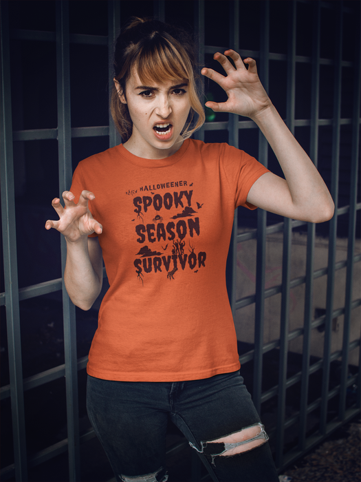 "Spooky Season Survivor' Unisex Softstyle T-Shirt.