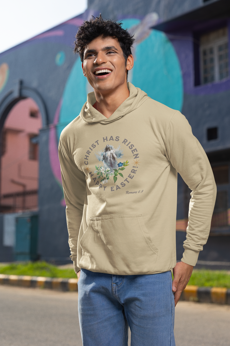 ' "Christ Has Risen"...Happy Easter!' Romans 6:9 Happy Easter Unisex Heavy Blend™ Hooded Sweatshirt.