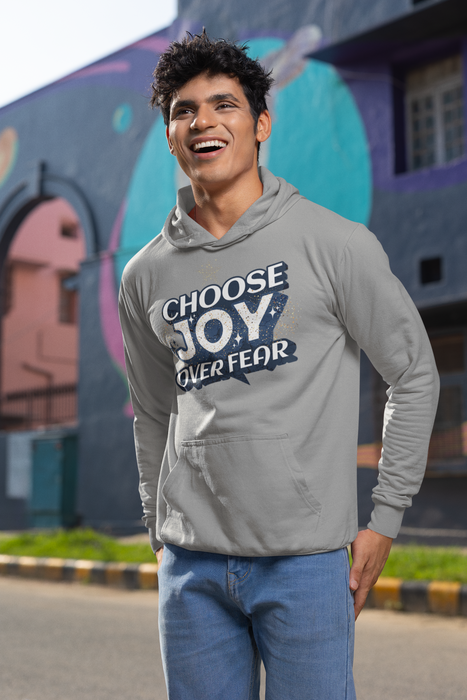 'Choose Joy Over Fear' Unisex Heavy Blend Hooded Sweatshirt.