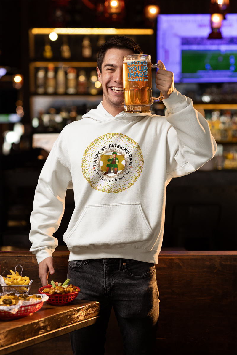 'Happy St. Patrick's Day! I am the luckiest one!' Unisex Heavy Blend™ Hooded Sweatshirt.