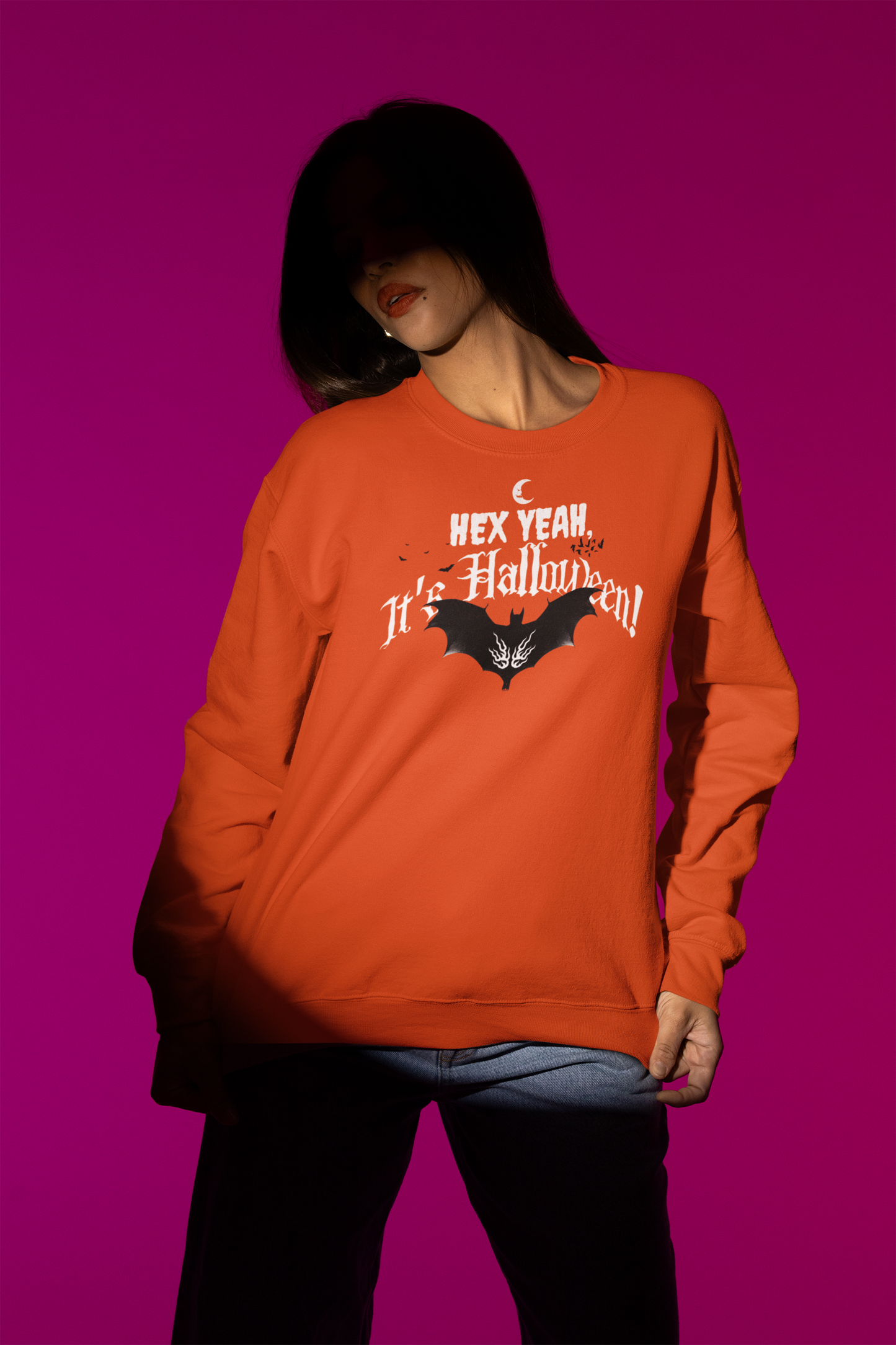 'Hex Yeah, It's Halloween!' Unisex Heavy Blend™ Crewneck Sweatshirt.