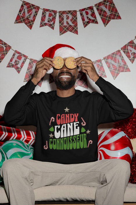 'Candy Cane Conneisseur' Unisex Heavy Blend™ Crewneck Sweatshirt.