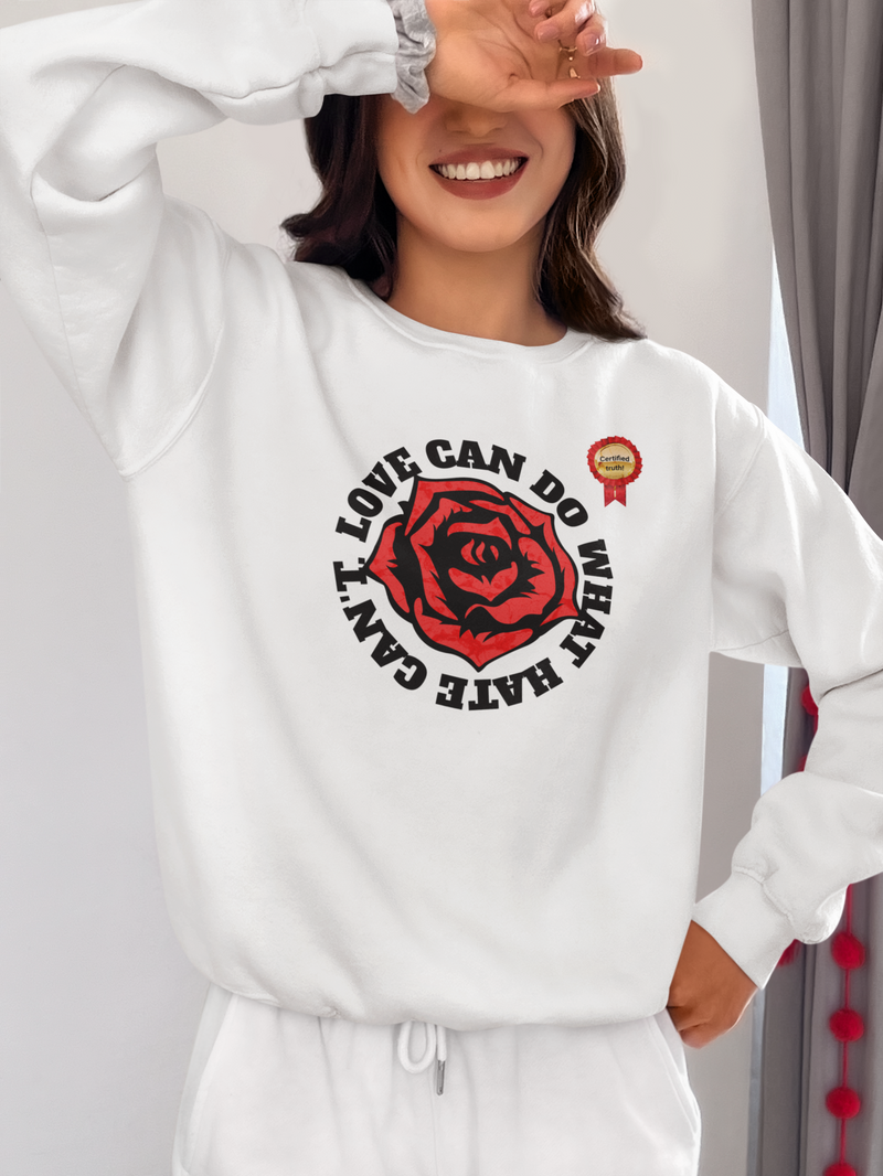 'Love Can Do What Hate Can't'  Heavy Blend™ Crewneck Sweatshirt.