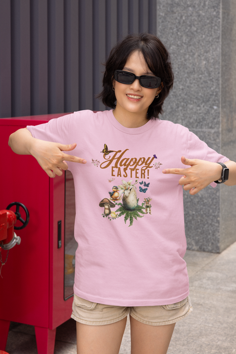 'Happy Easter' Unisex Cotton Tee.