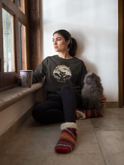 'Happy Cat-o-ween! Let's Get Candy!' Unisex Heavy Blend™ Crewneck Sweatshirt.