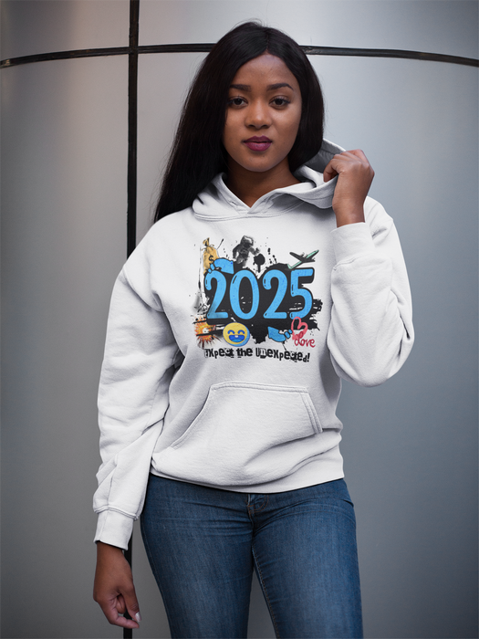 '2025 Expect The Unexpected' Unisex Heavy Blend™ Hooded Sweatshirt.