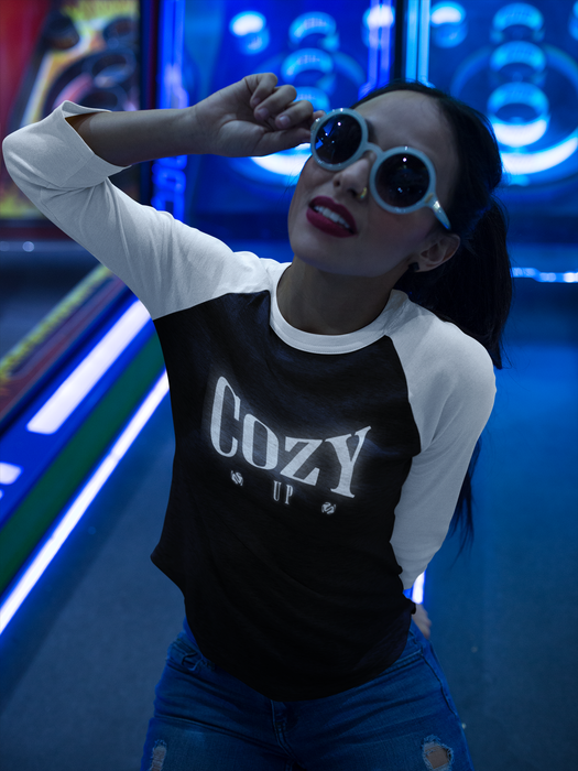 'Cozy Up' Unisex 3\4 Sleeve Baseball Tee.