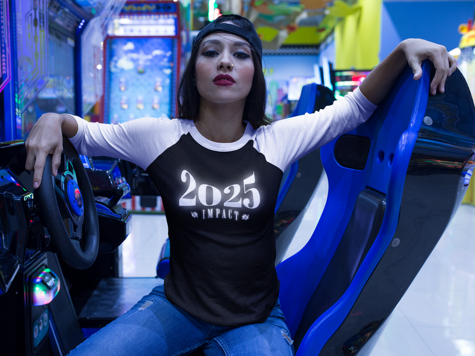 '2025 Impact' Unisex 3\4 Sleeve Baseball Tee.
