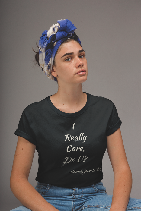' I Really Care, Do U? Kamala Harris 2024.' Unisex Heavy Cotton Tee.