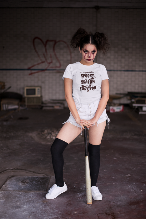 "Spooky Season Survivor' Unisex Softstyle T-Shirt.