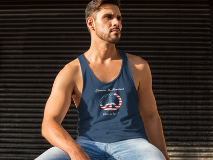 'America The Beautiful...Peace To You!' Unisex Jersey Tank.