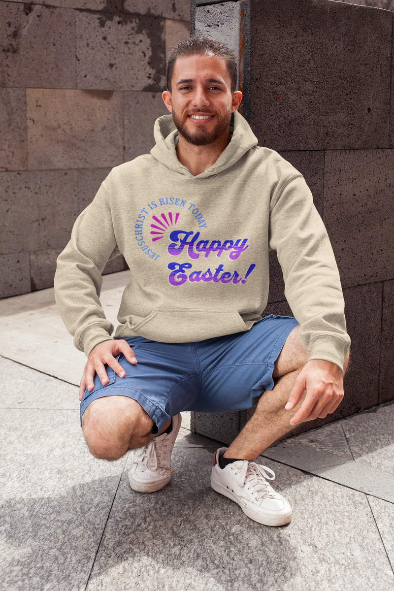 'JesusChrist is risen today...Happy Easter!' Unisex Heavy Blend™ Hooded Sweatshirt - Festive Spring Apparel