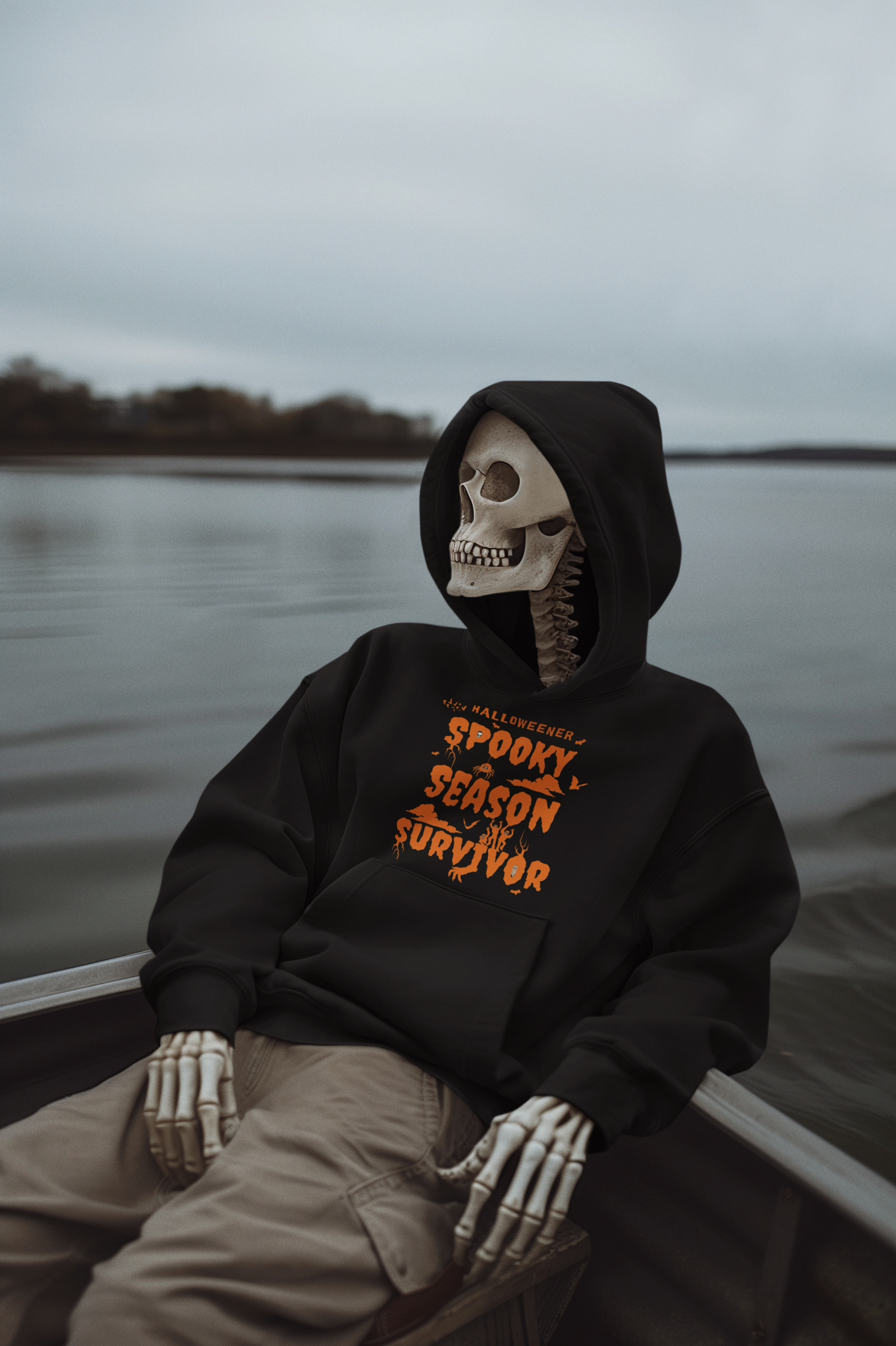 'Spooky Season Survivor' Unisex Heavy Blend™ Hooded Sweatshirt.