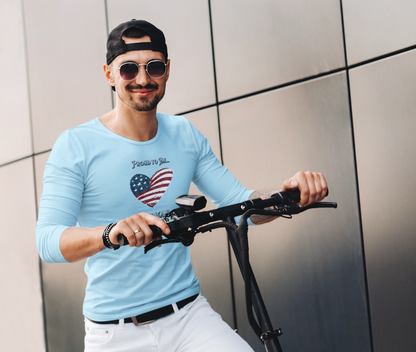 'Proud To Be...American!' Unisex Ultra Cotton Long Sleeve Tee.