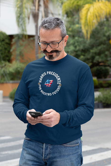 'Harris Presidente -47- Por Nuestro Futuro' Unisex Ultra Cotton Long Sleeve Tee.