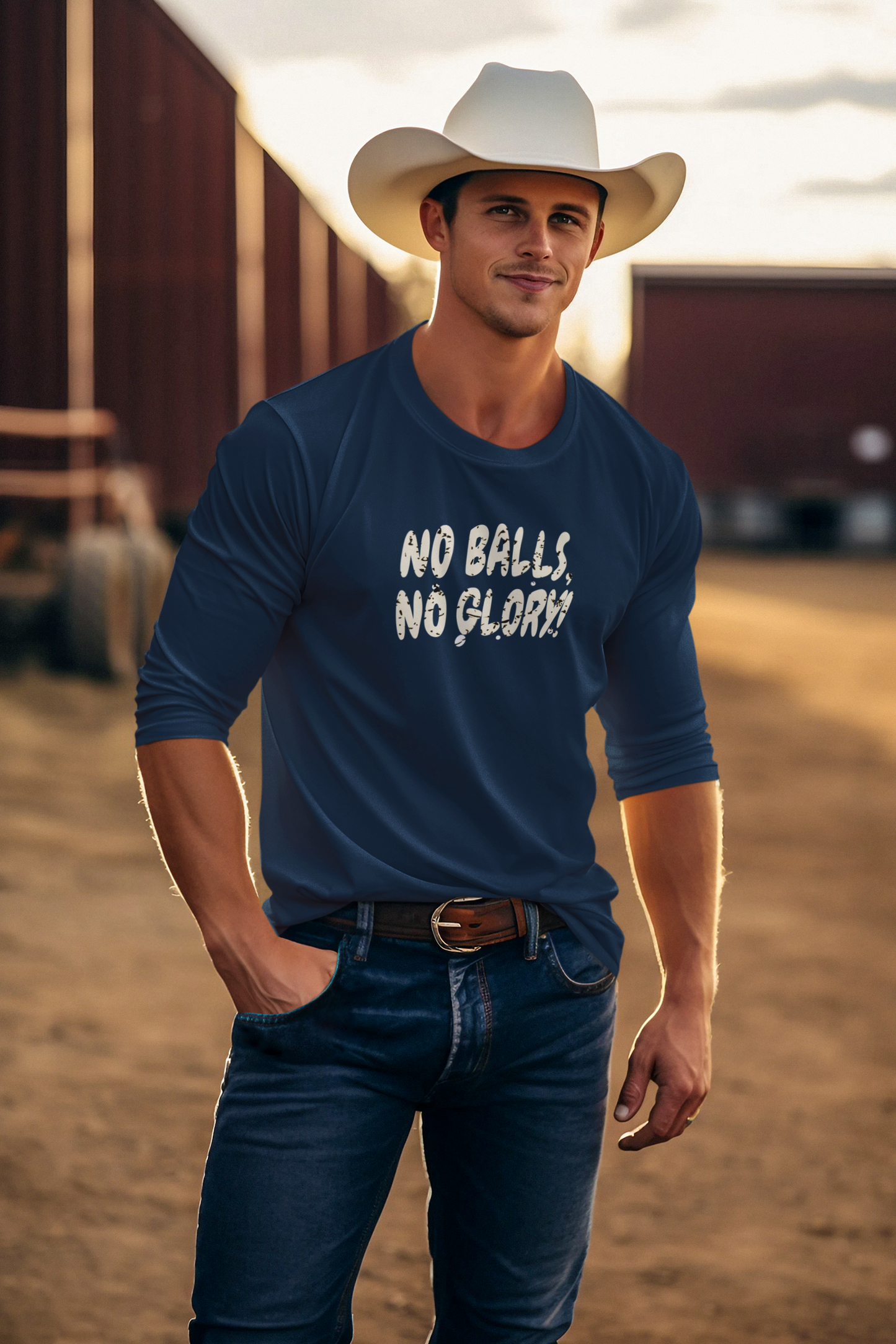 'No Balls, No Glory!' Unisex Ultra Cotton Long Sleeve Tee.