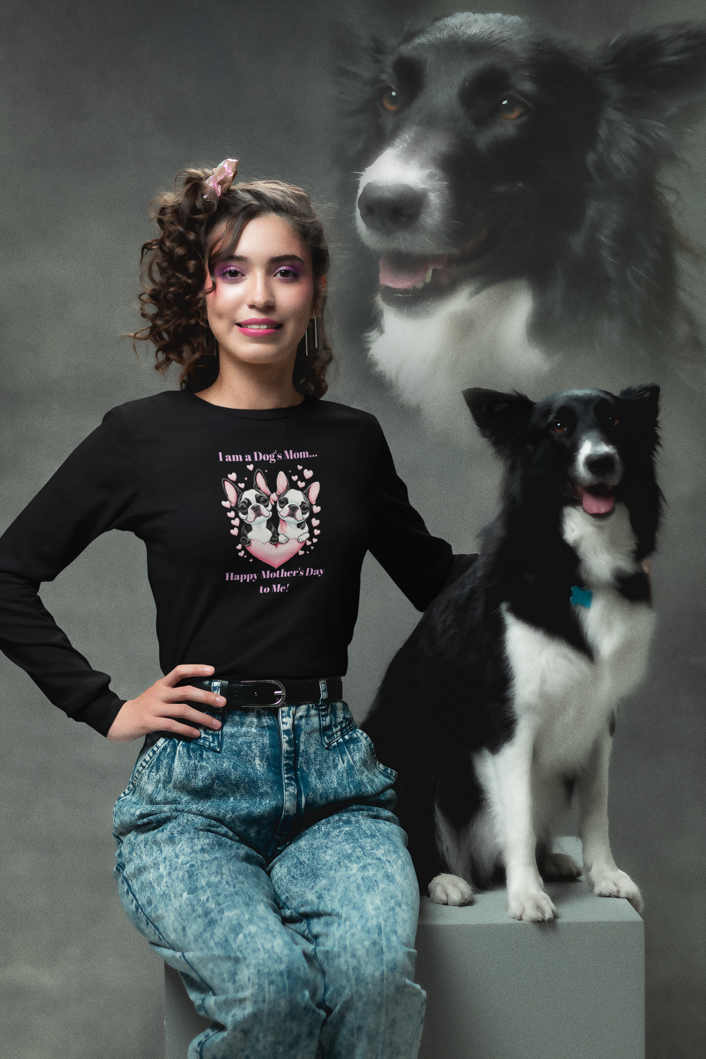 ' I am a Dog's Mom...Happy Mother's Day to Me!' Unisex Ultra Cotton Long Sleeve Tee.