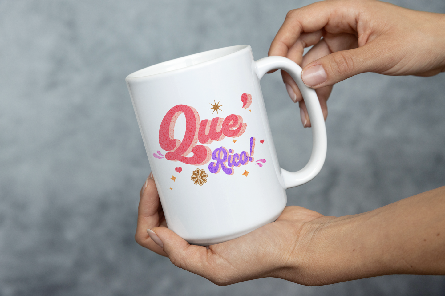 'Que Rico!' White Ceramic Mug 15oz