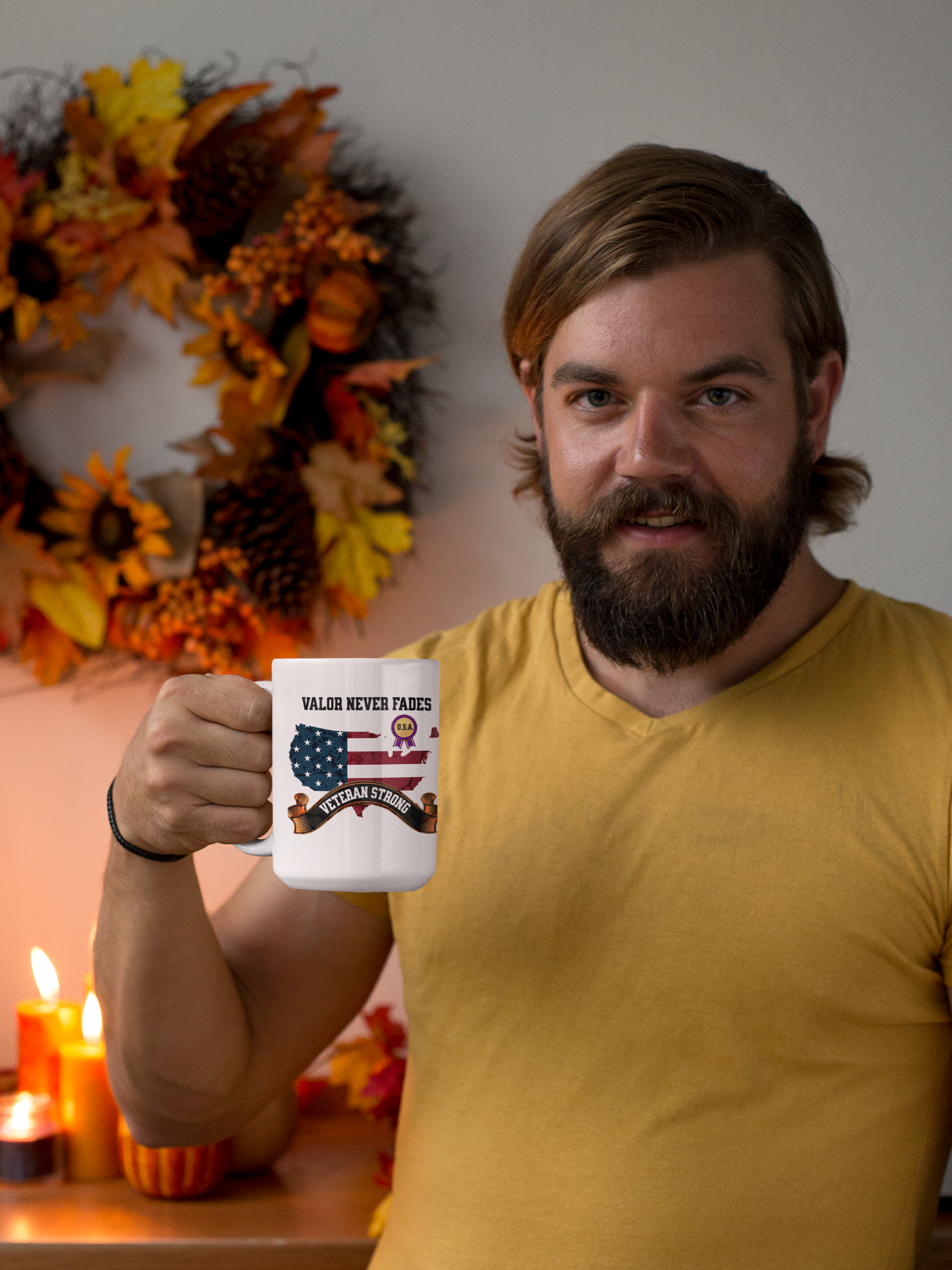 'Valor Never Fades...Veteran Strong' White Ceramic Mug 11oz