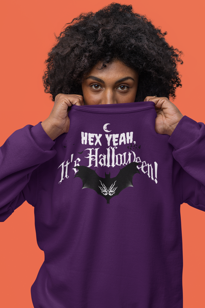 'Hex Yeah, It's Halloween!' Unisex Heavy Blend™ Crewneck Sweatshirt.