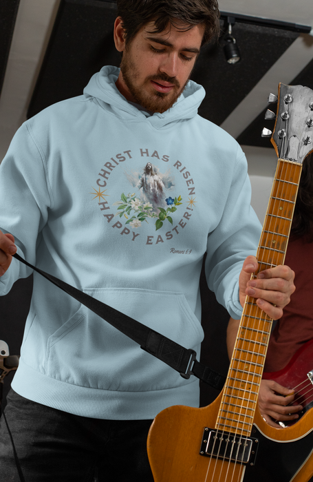 ' "Christ Has Risen"...Happy Easter!' Romans 6:9 Happy Easter Unisex Heavy Blend™ Hooded Sweatshirt.