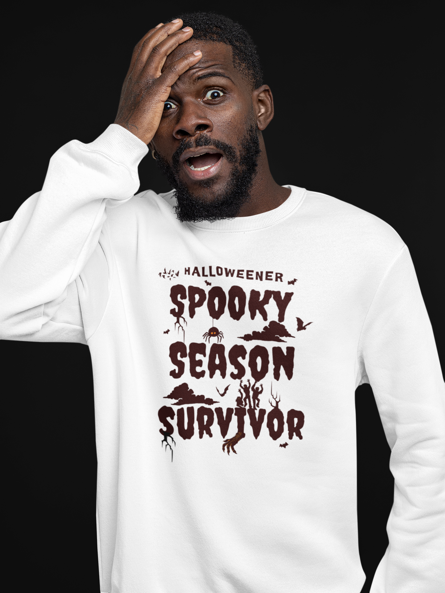 'Spooky Season Survivor' Unisex Heavy Blend™ Crewneck Sweatshirt.