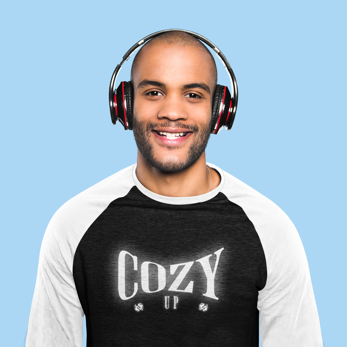 'Cozy Up' Unisex 3\4 Sleeve Baseball Tee.