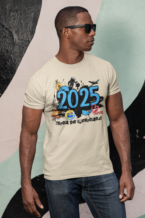 '2025 Expect The Unexpected' Unisex Heavy Cotton Tee.