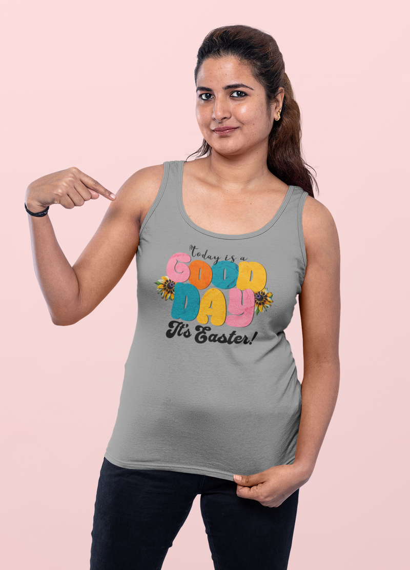 Easter Vibes Unisex Jersey Tank - 'Today is a GOOD DAY, It's Easter!'