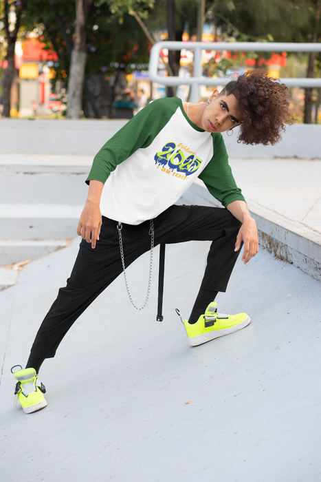 'Welcome 2025, I Am Ready' Unisex 3\4 Sleeve Baseball Tee.