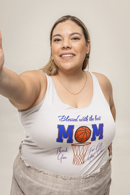 'Blessed With The Best Mom, Thank You For All You Do!' Unisex Jersey Tank.