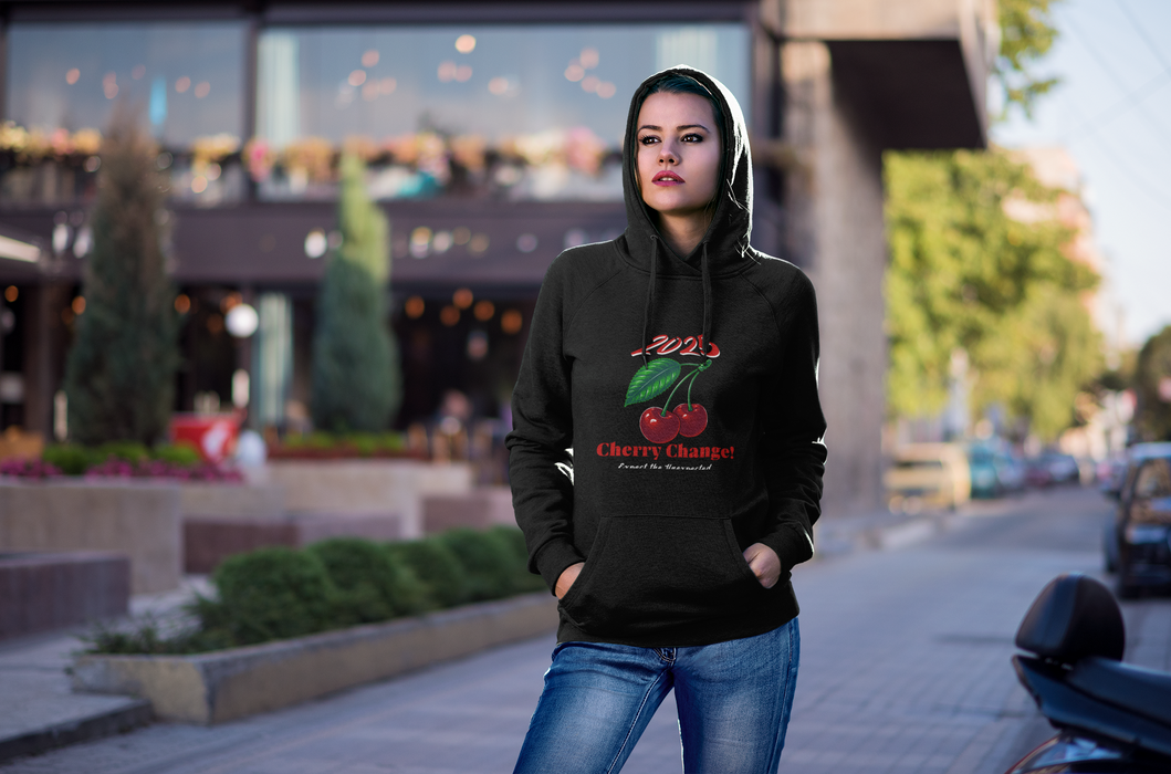'2025 Cherry Change? Expect The Unexpected...' Unisex Heavy Blend™ Hooded Sweatshirt.