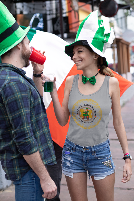 'Happy St. Patrick Day! I'm The Luckiest One!' Unisex Jersey Tank.