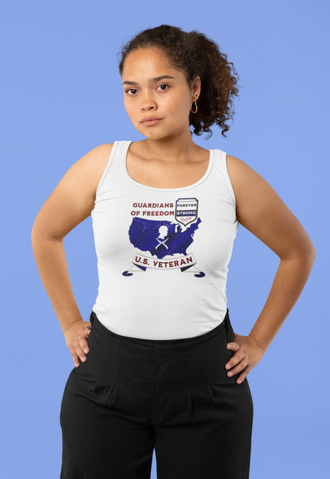 'Guardians Of Freedom, U.S. Veteran -Forever Strong-' Unisex Jersey Tank.