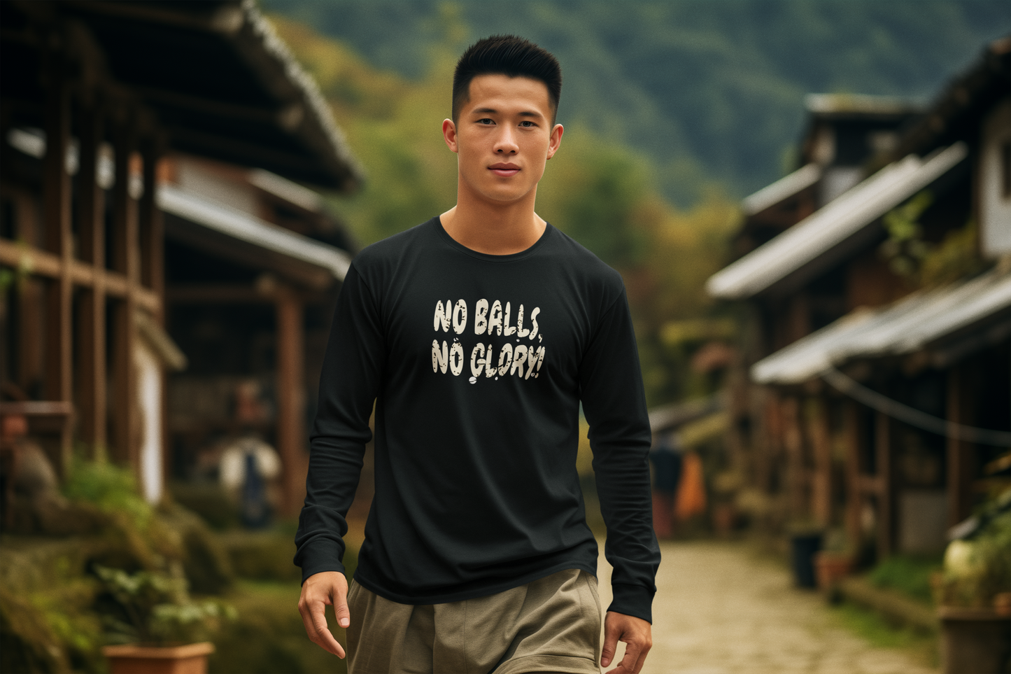 'No Balls, No Glory!' Unisex Ultra Cotton Long Sleeve Tee.