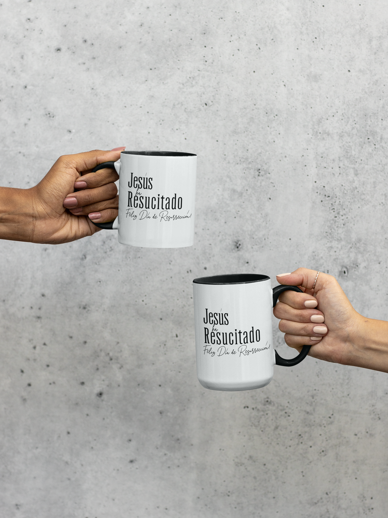 'Jesus ha Resucitado...Feliz Dia de Resurreccion!.' Spanish Accent Coffee Mug, 11oz. 15oz.