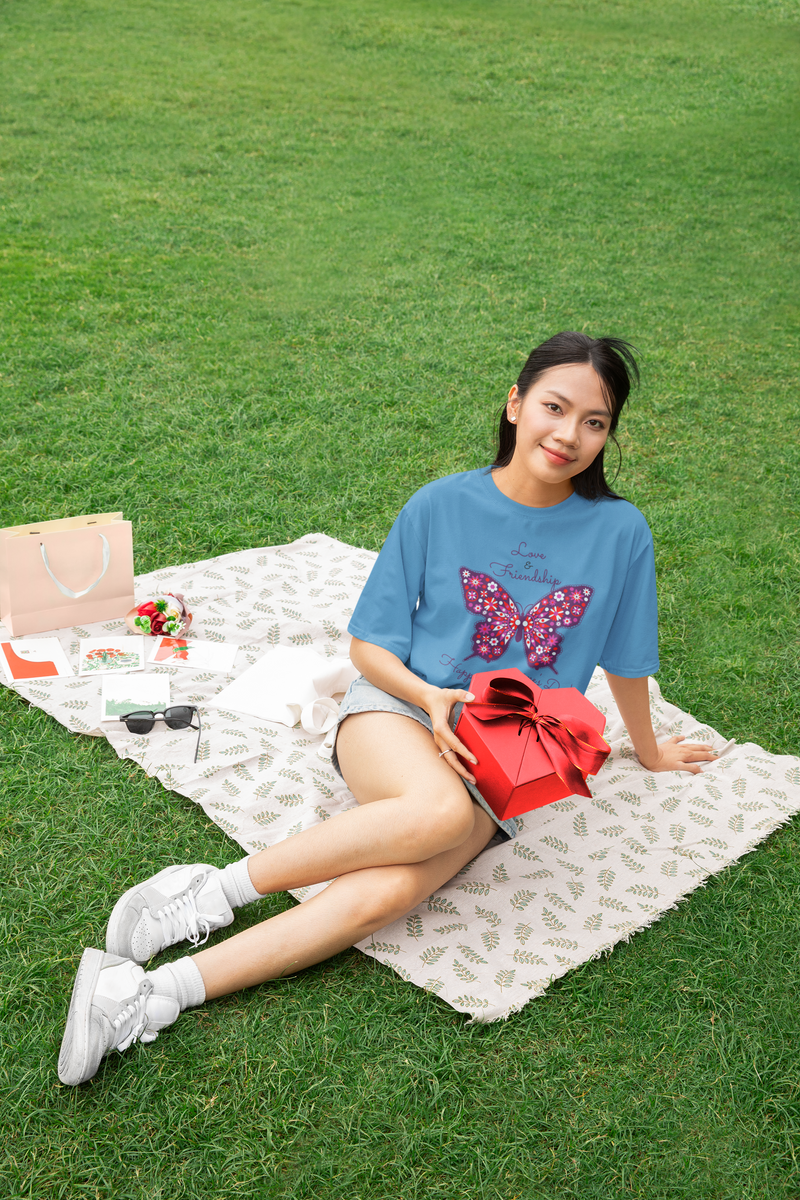 'Love & Friendship - Happy Valentine's Day!' Unisex Softstyle T-Shirt.