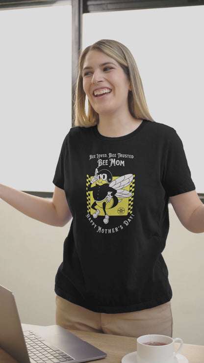 'Bee Loved, Bee Trusted, Bee Mom...Happy Mother's Day!' Unisex Softstyle T-Shirt.