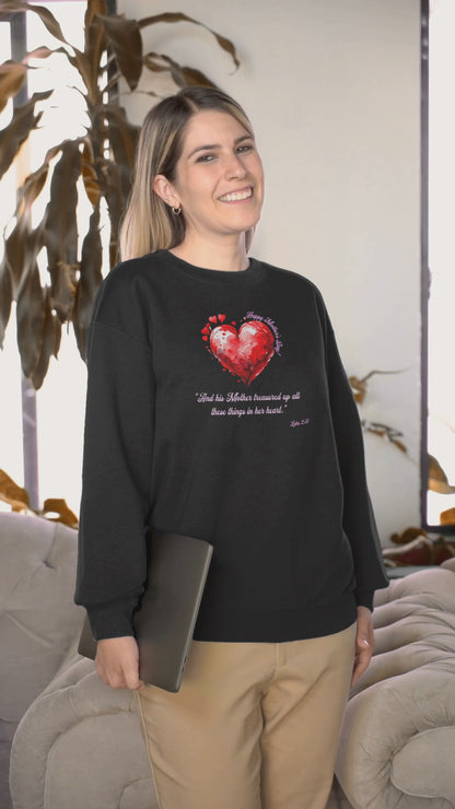 'Happy Mother's Day! "And His Mother Treasured Up All These Things in Her Heart"  Luke 2:51' Unisex Ultra Cotton Long Sleeve Tee.