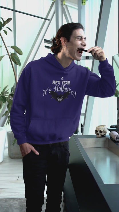 'Hex Yeah, It's Halloween!' Unisex Heavy Blend™ Hooded Sweatshirt.