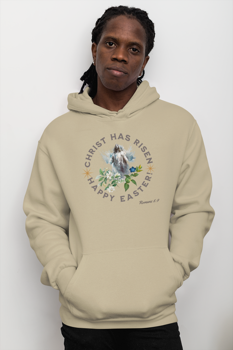 ' "Christ has Risen" Happy Easter!' Romans 6:9 Easter Themed Unisex Crewneck Sweatshirt -