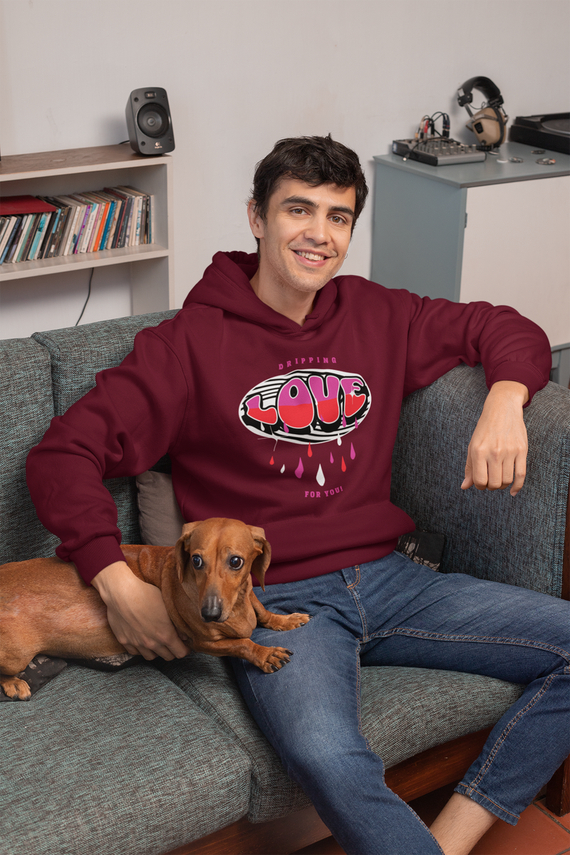 'Dripping Love For You!' Unisex Heavy Blend™ Hooded Sweatshirt.