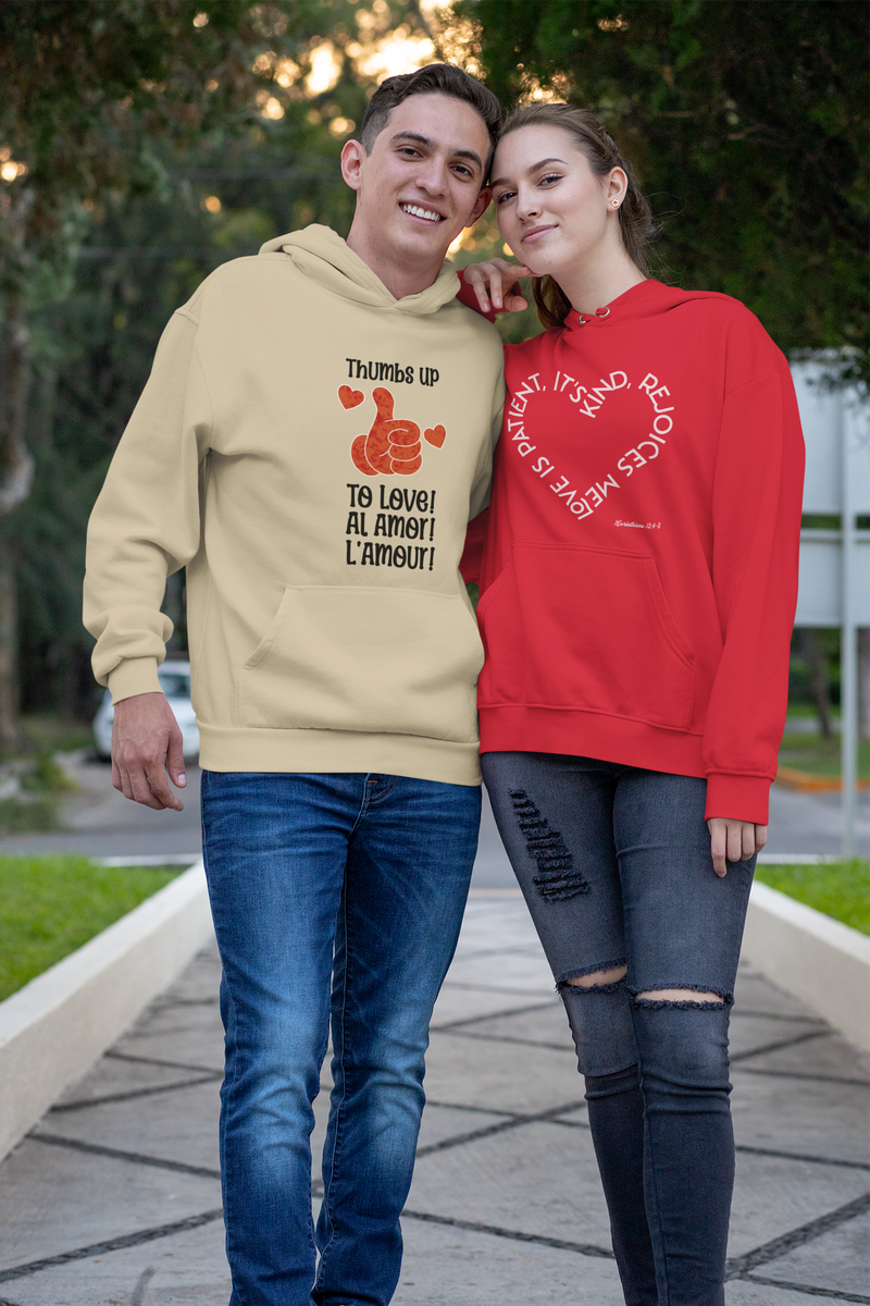 "Love is patient, it's kind, rejoices me" 1 Corinthians 13:4-8Unisex Heavy Blend™ Hooded Sweatshirt.