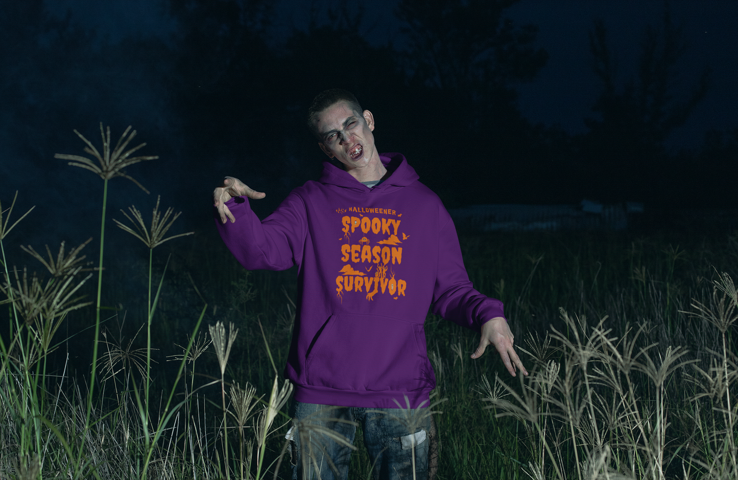 'Spooky Season Survivor' Unisex Heavy Blend™ Hooded Sweatshirt.