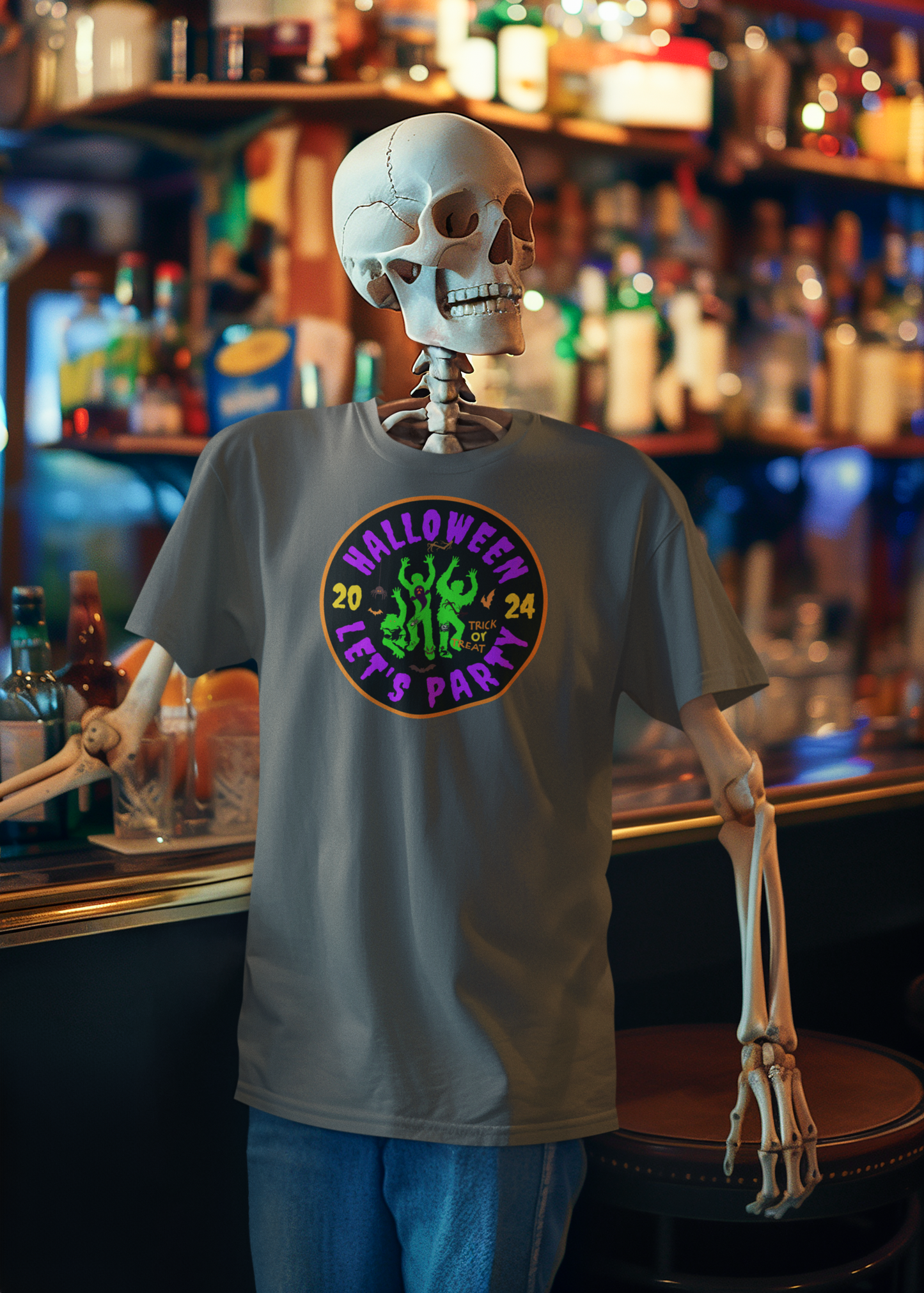 'Halloween 2024-Let's Party' Unisex Softstyle T-Shirt.