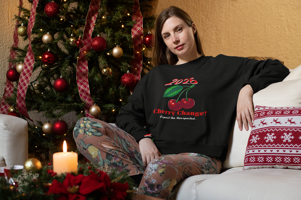 '2025 Cherry Change! Expect The Unexpected...' Unisex Heavy Blend™ Crewneck Sweatshirt.