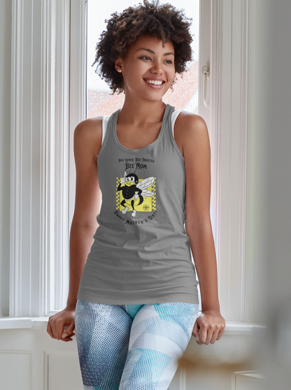 Bee Loved, Bee Trusted, Bee Mom...Happy Mother's Day!' Unisex Jersey Tank.