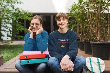 'I'm Just Hanging Out With Turdbird' Unisex Heavy Blend™ Crewneck Sweatshirt.