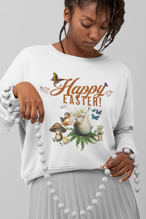 'Happy Easter' Unisex Heavy Blend Crewneck Sweatshirt.